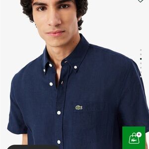 Lacoste Men's Short Sleeve Button Down